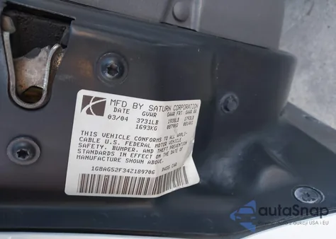 2004 Saturn Ion 1 z USA, uszkodzony, nr VIN 1G8AG52F34Z189706